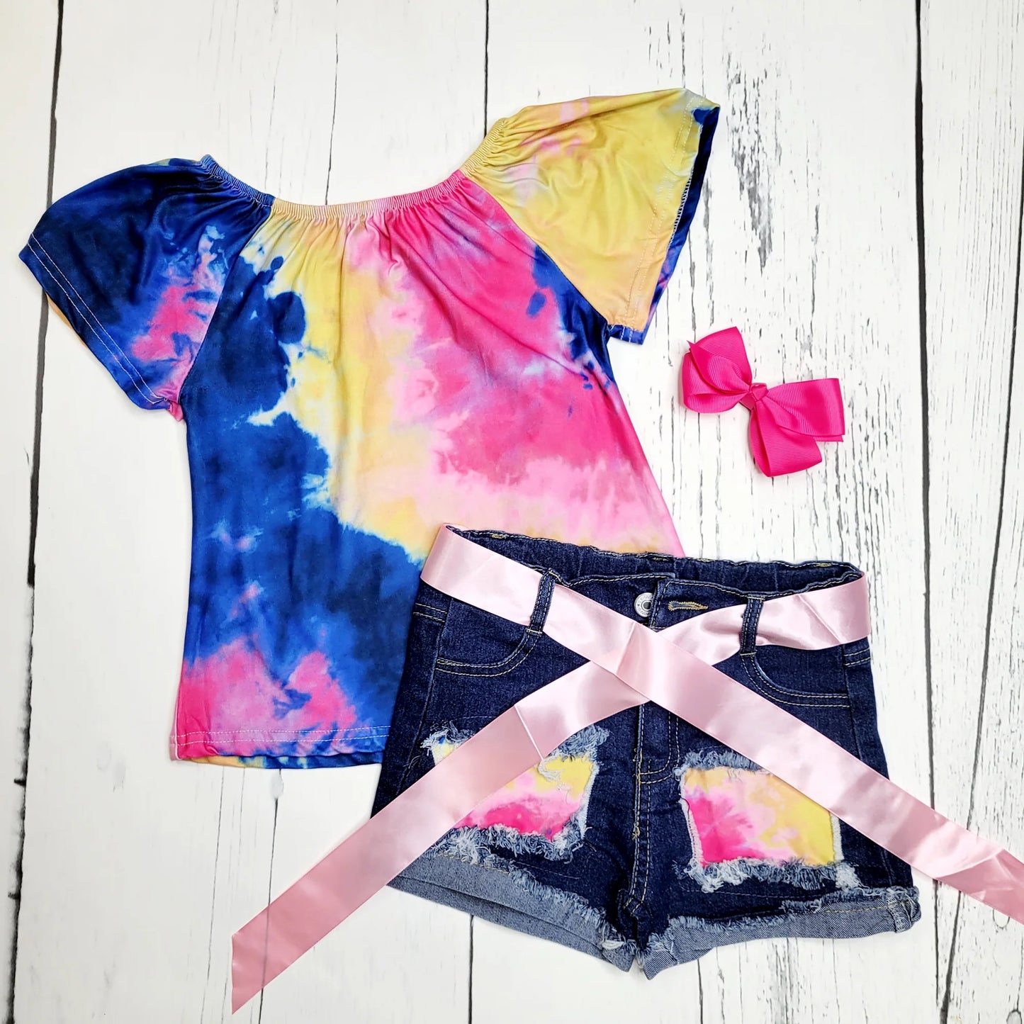 Neon Tie Dye - Denim Set