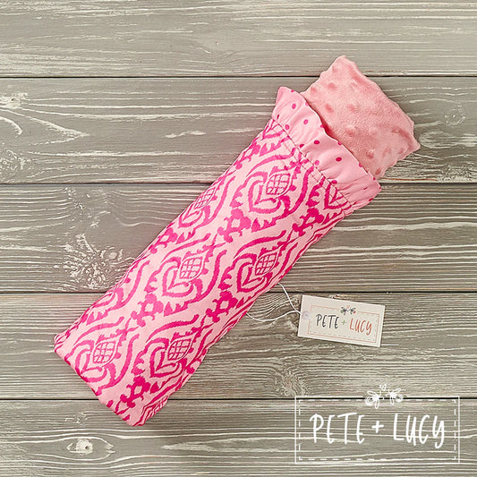 Pink Moroccan Minky Blanket