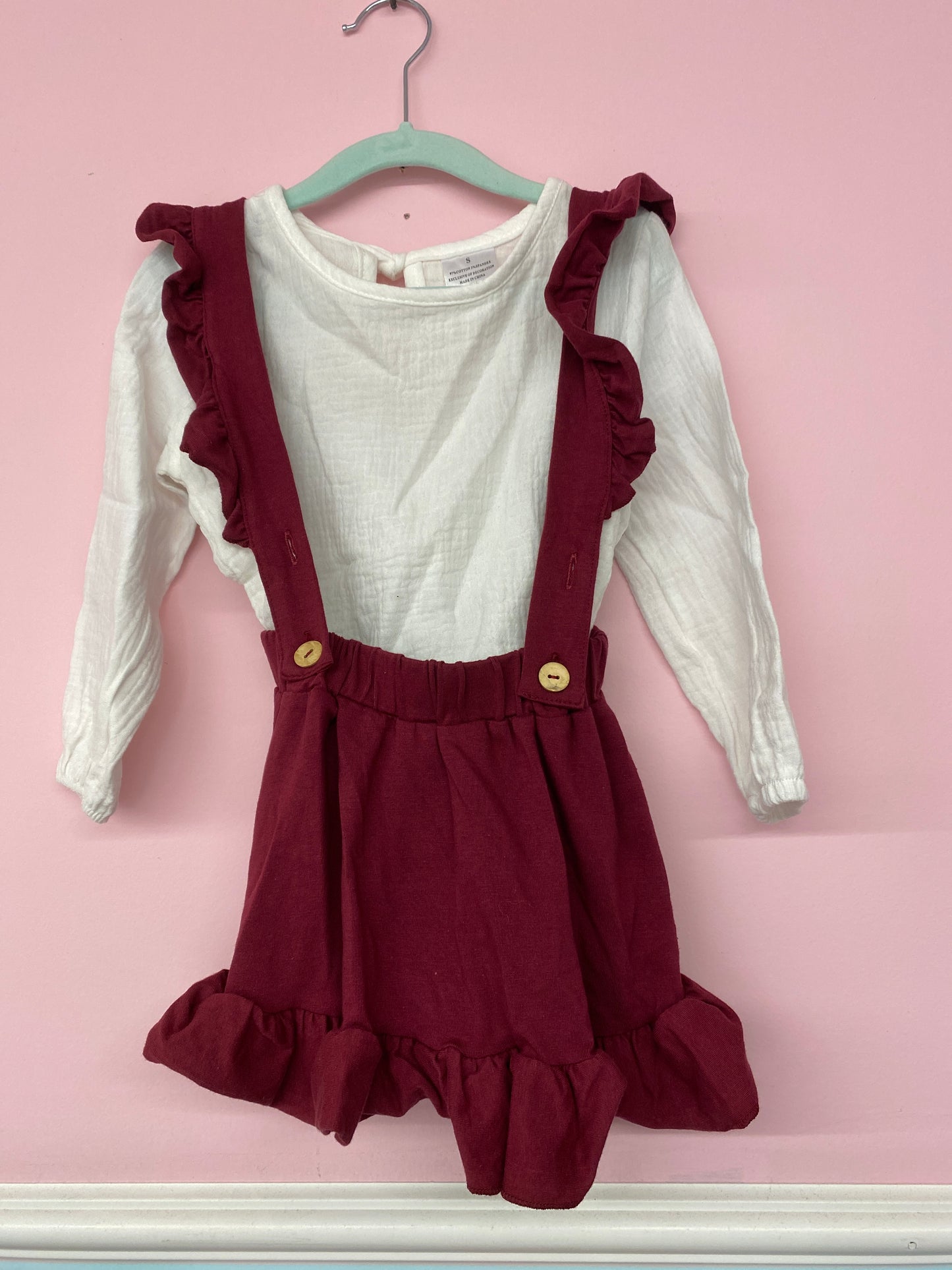 Burgundy Long Sleeve Dress