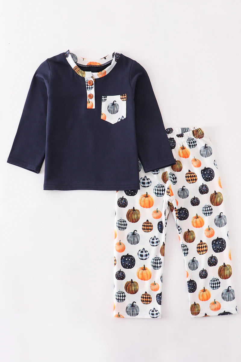 Multicolor Pumpkin Two Piece Set