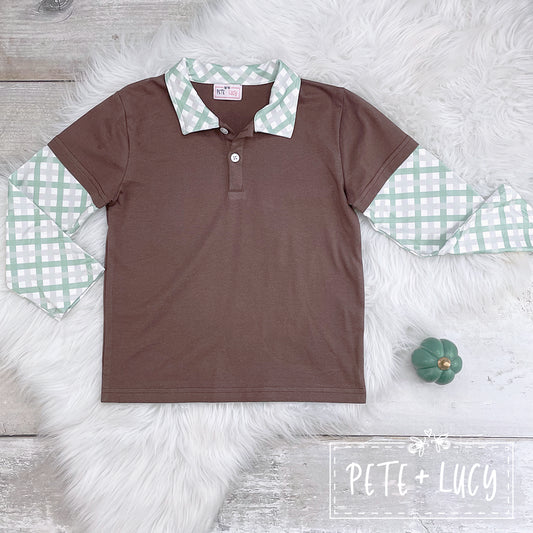 Fancy Thanksgiving - Boys Collard Shirt