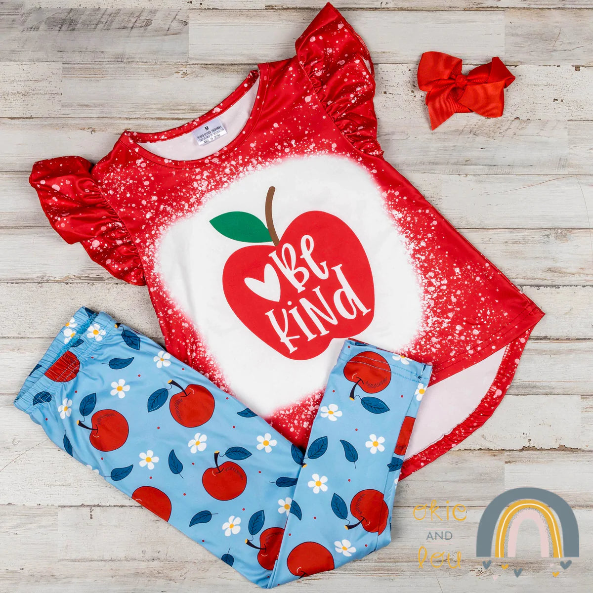 Okie and Lou - Apple Be Kind - 2 Piece Outfit