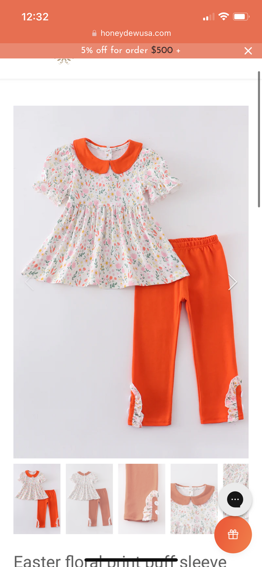 Easter Floral 2 PC Set