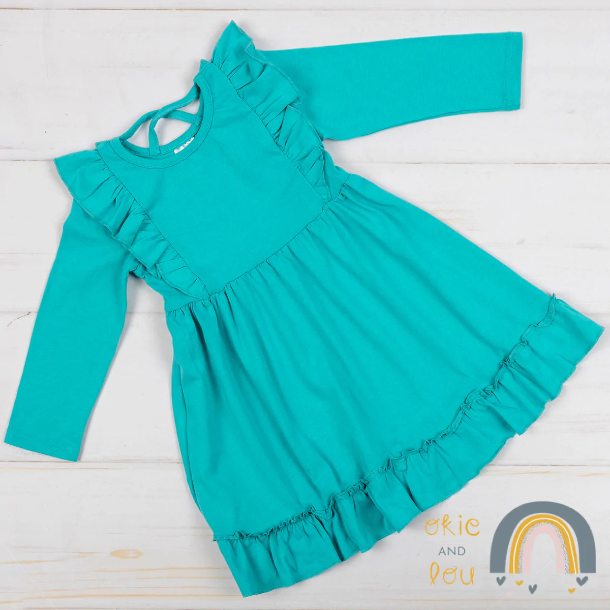 Ruffles and Teals Dress