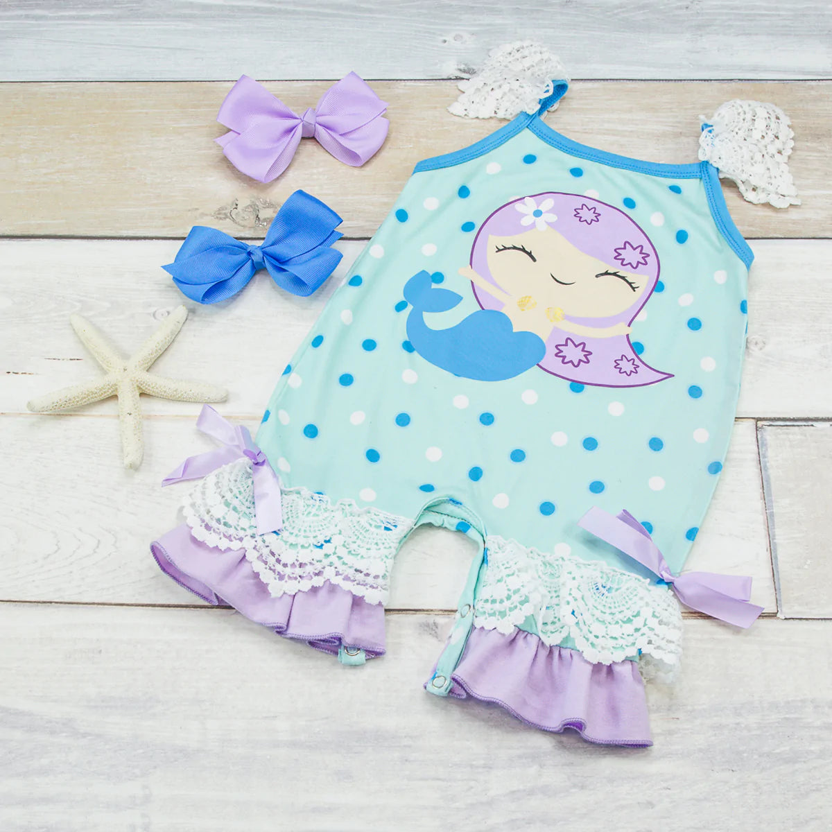 Okie and Lou - Mermaid For You Infant Romper