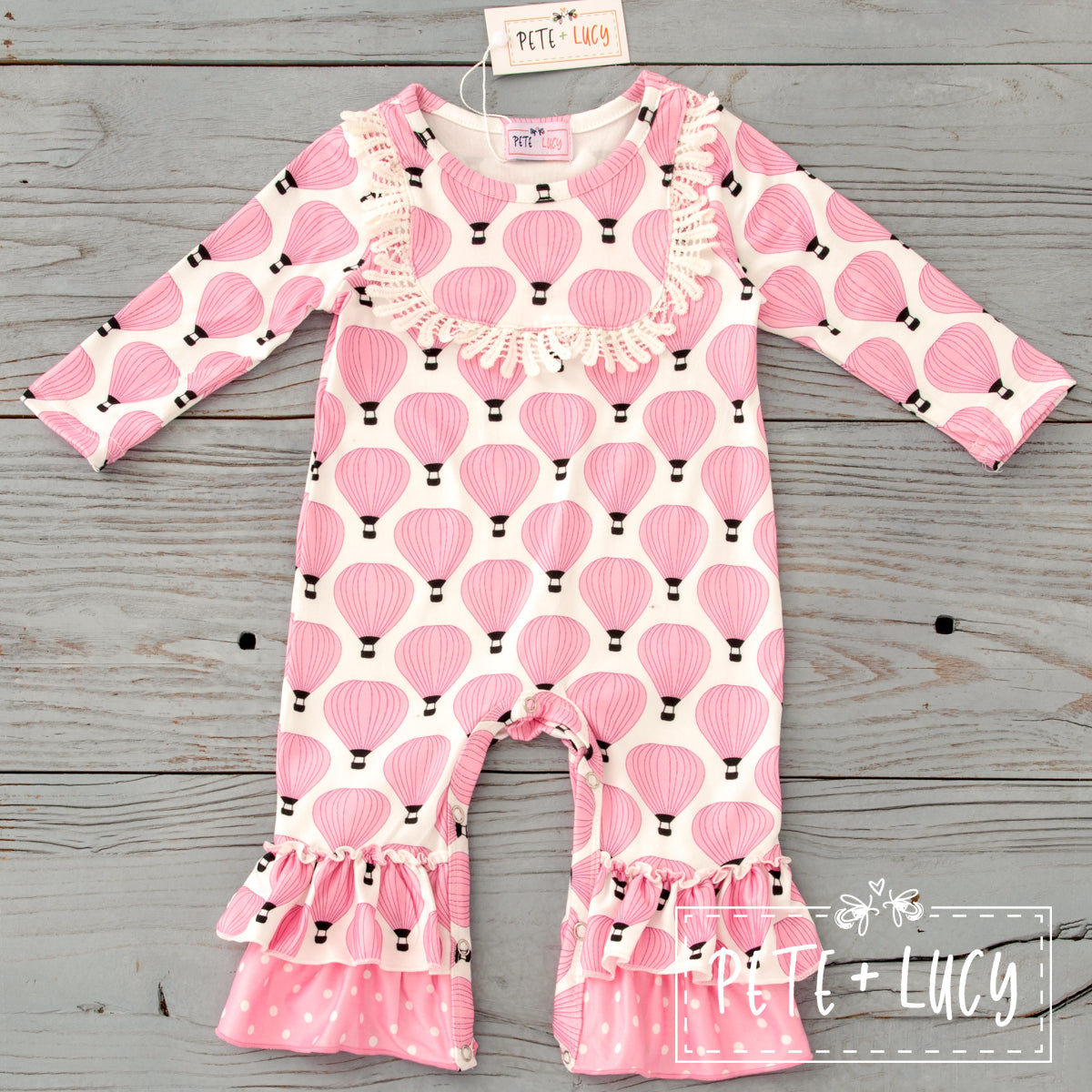 Pink Balloons Infant Romper